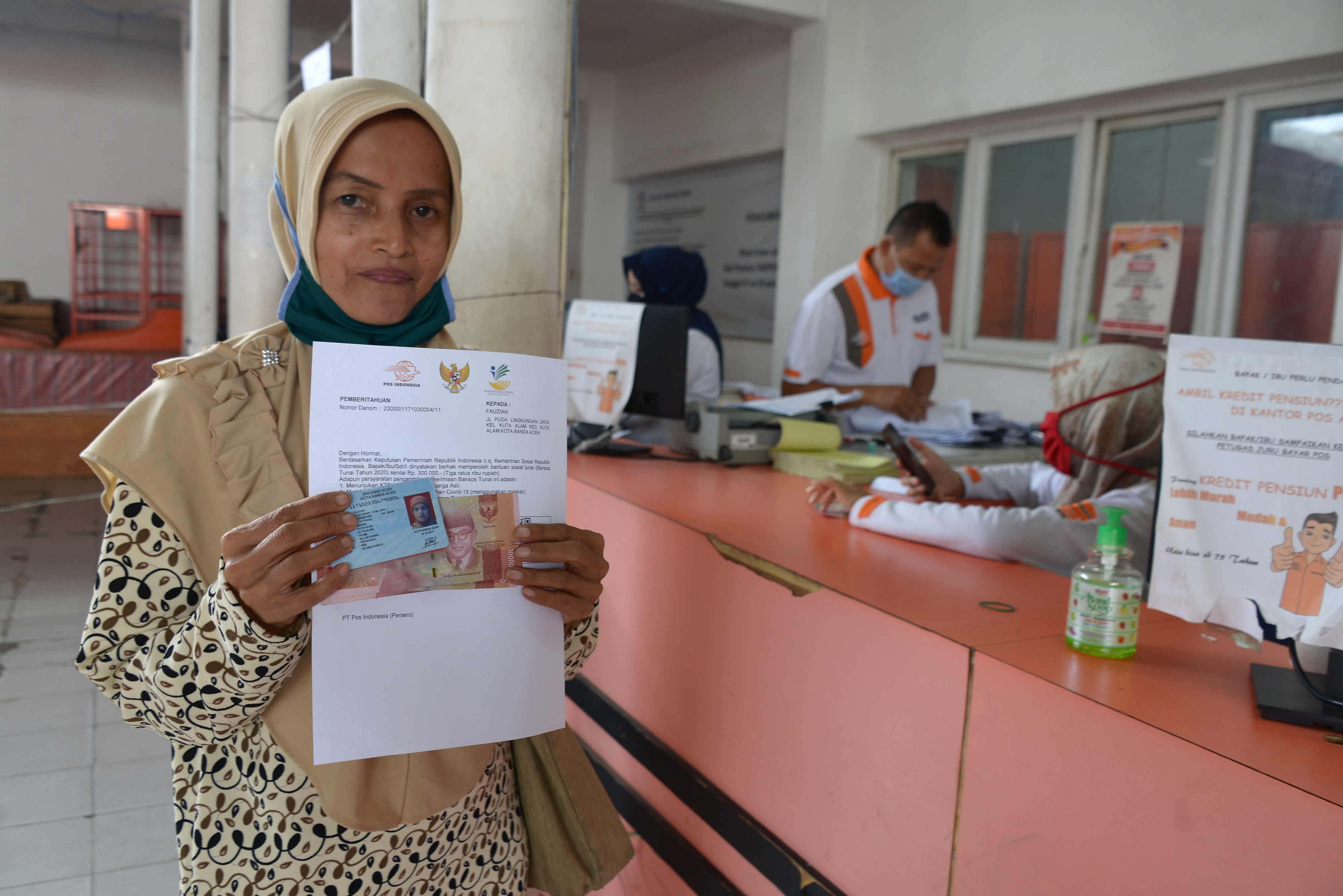 Penyaluran Bansos Tunai di Aceh