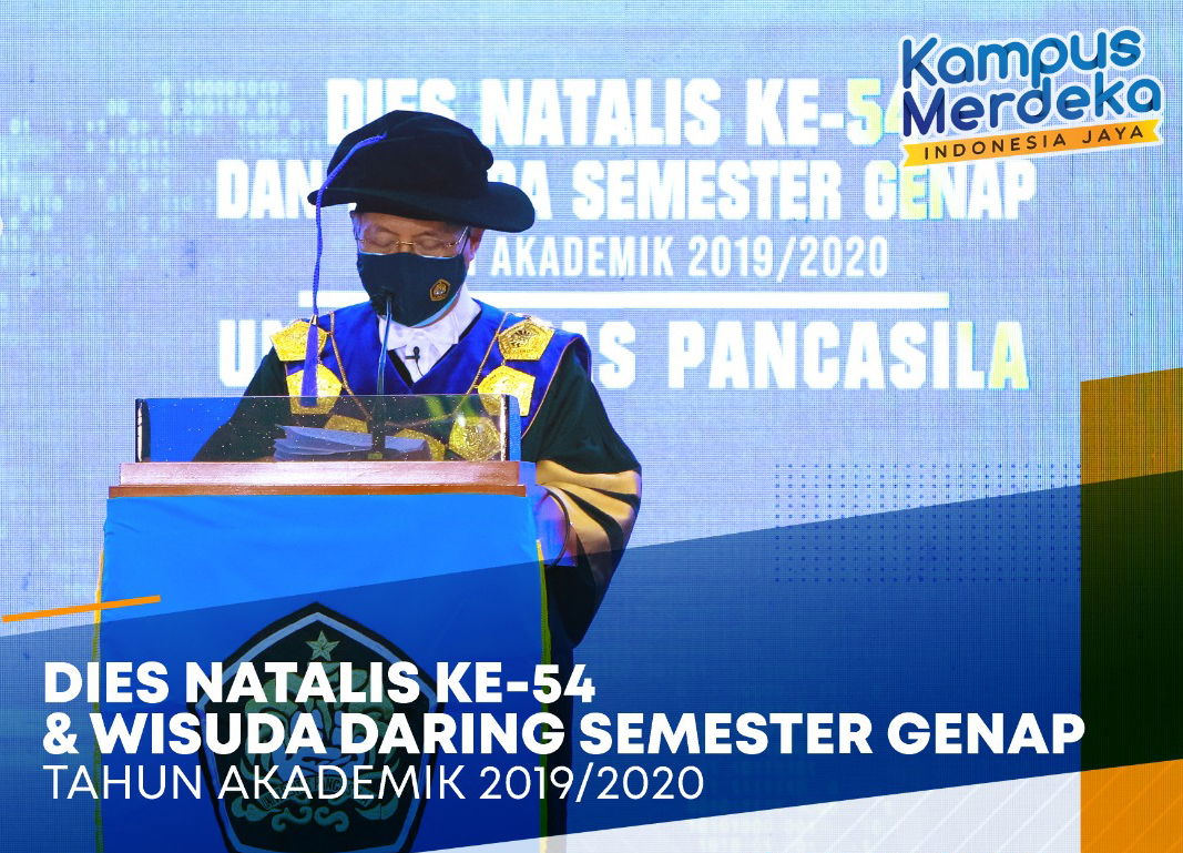 Acara wisuda Universitas Pancasila, Sabtu (28/11) dilakukan secara daring.