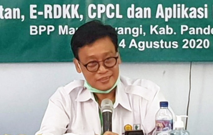 Kepala BPPSDMP Dedi Nursyamsi di BPP Mandalawangi, Pandeglang.