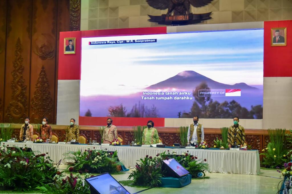 Rapat Koordinasi Pengendalian Karhutla Periode Puncak Kemarau Tahun 2020 di Kementerian LHK, Jakarta. 