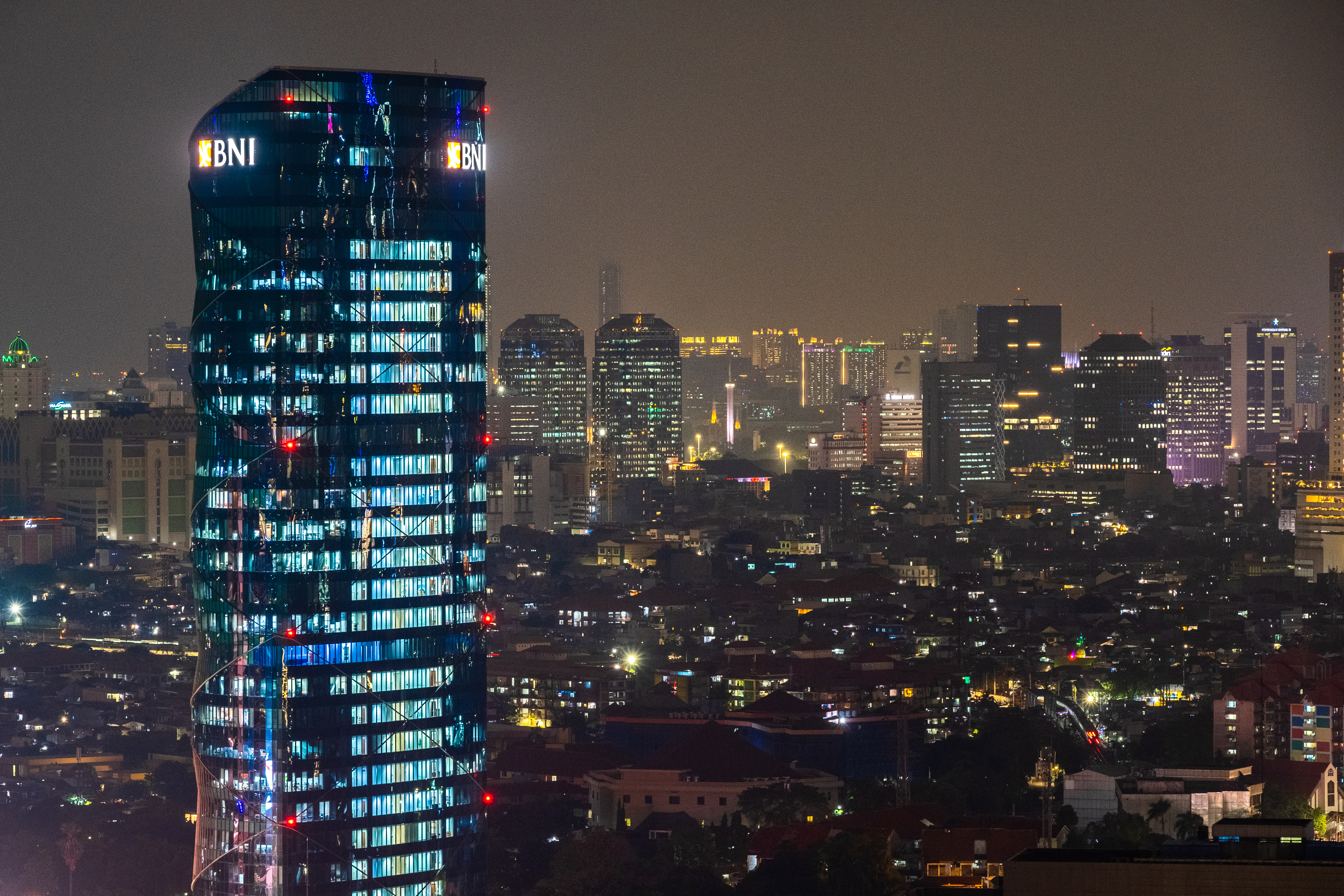 Gedung Menara BNI di kawasan Pejompongan, Jakarta. 
