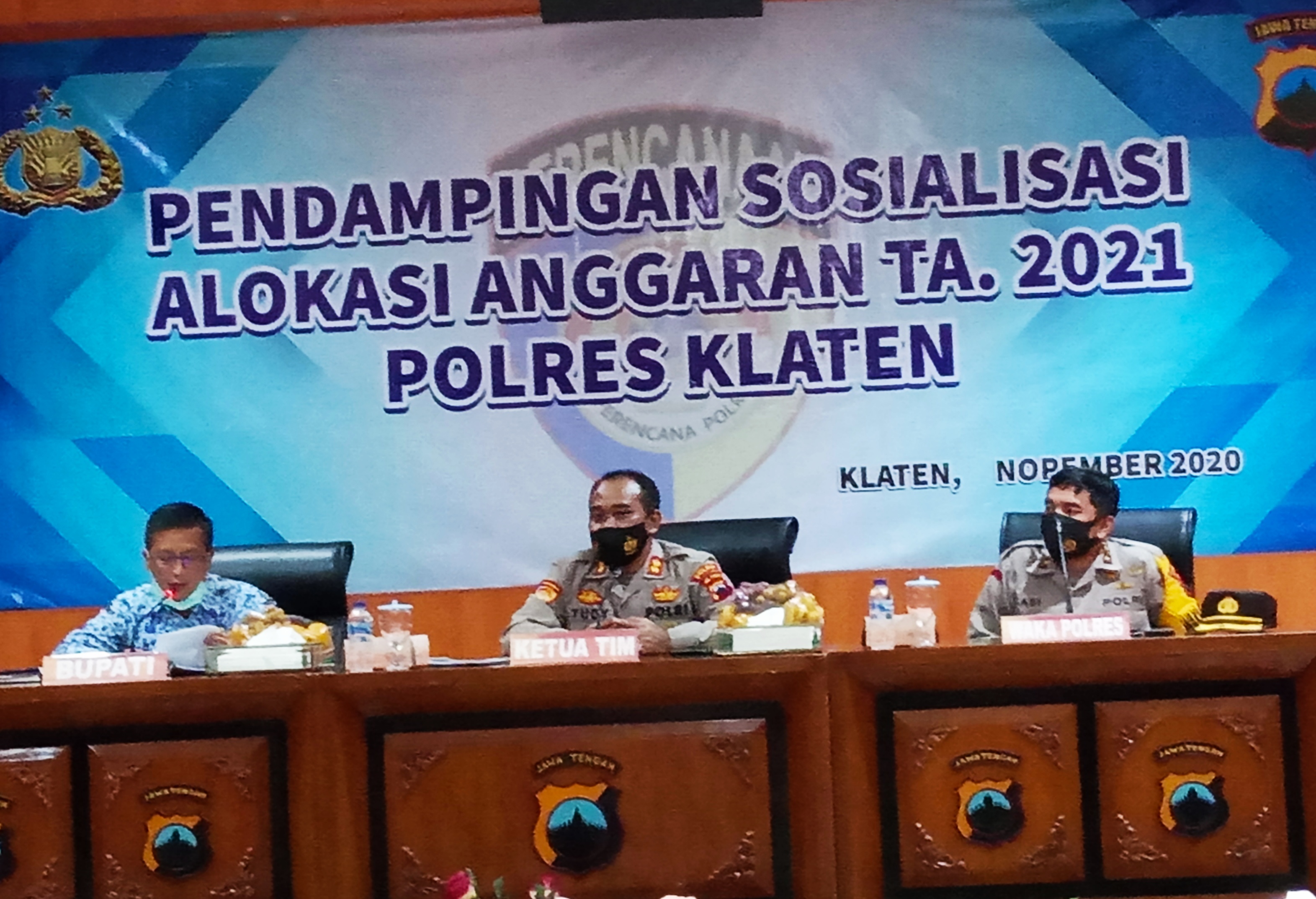Sosialisasi alokasi anggaran tahun 2021 Polres Klaten.