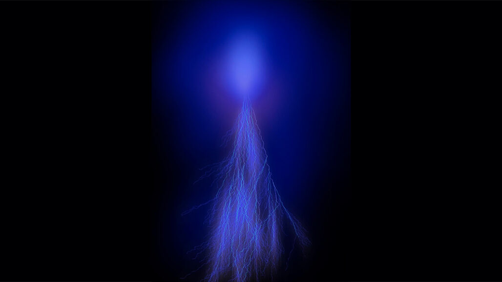 Ilustrasi kilat elves atau sprite