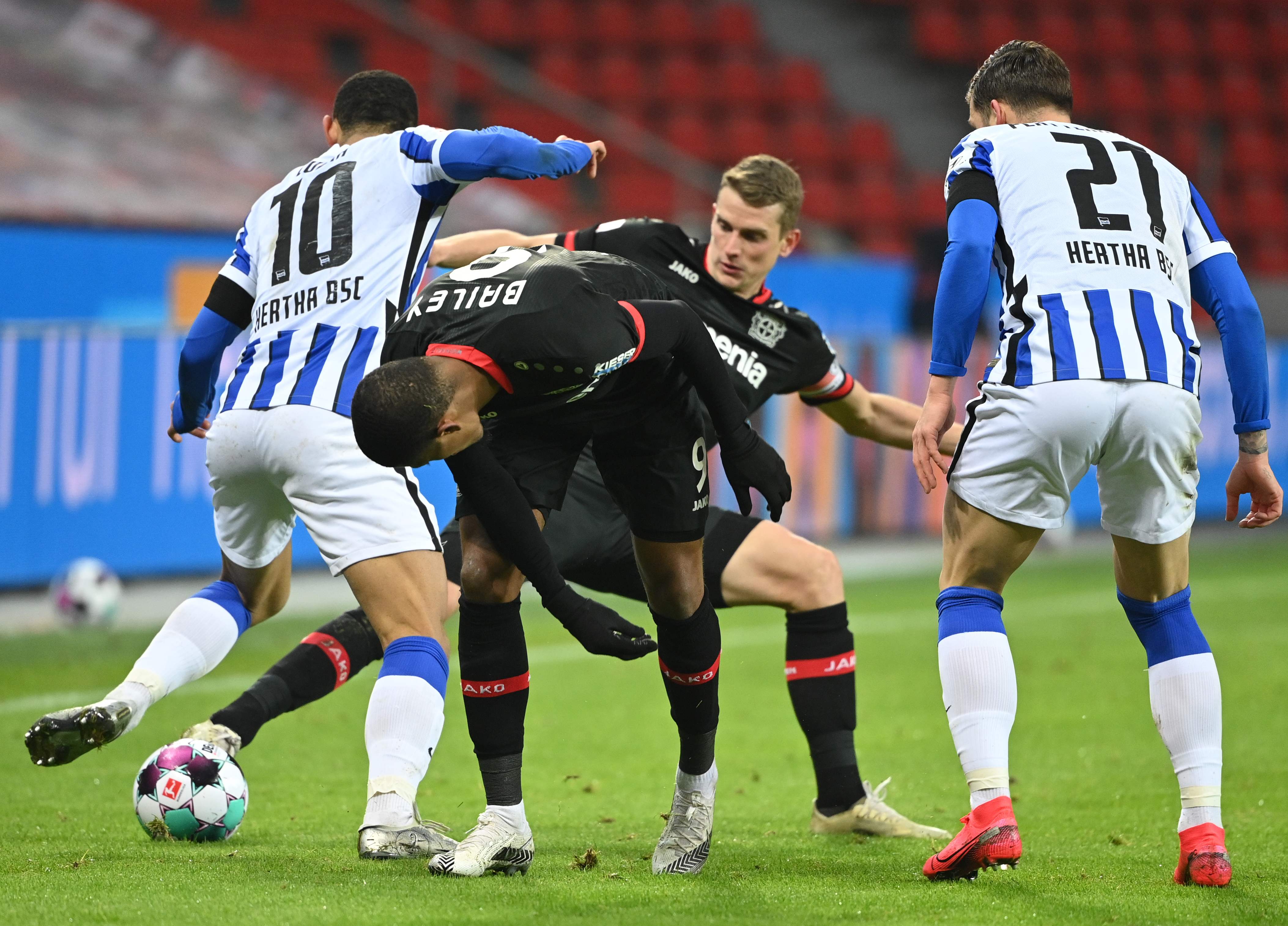 Laga Bundesliga antara Bayer Leverkusen dan Hertha Berlin.