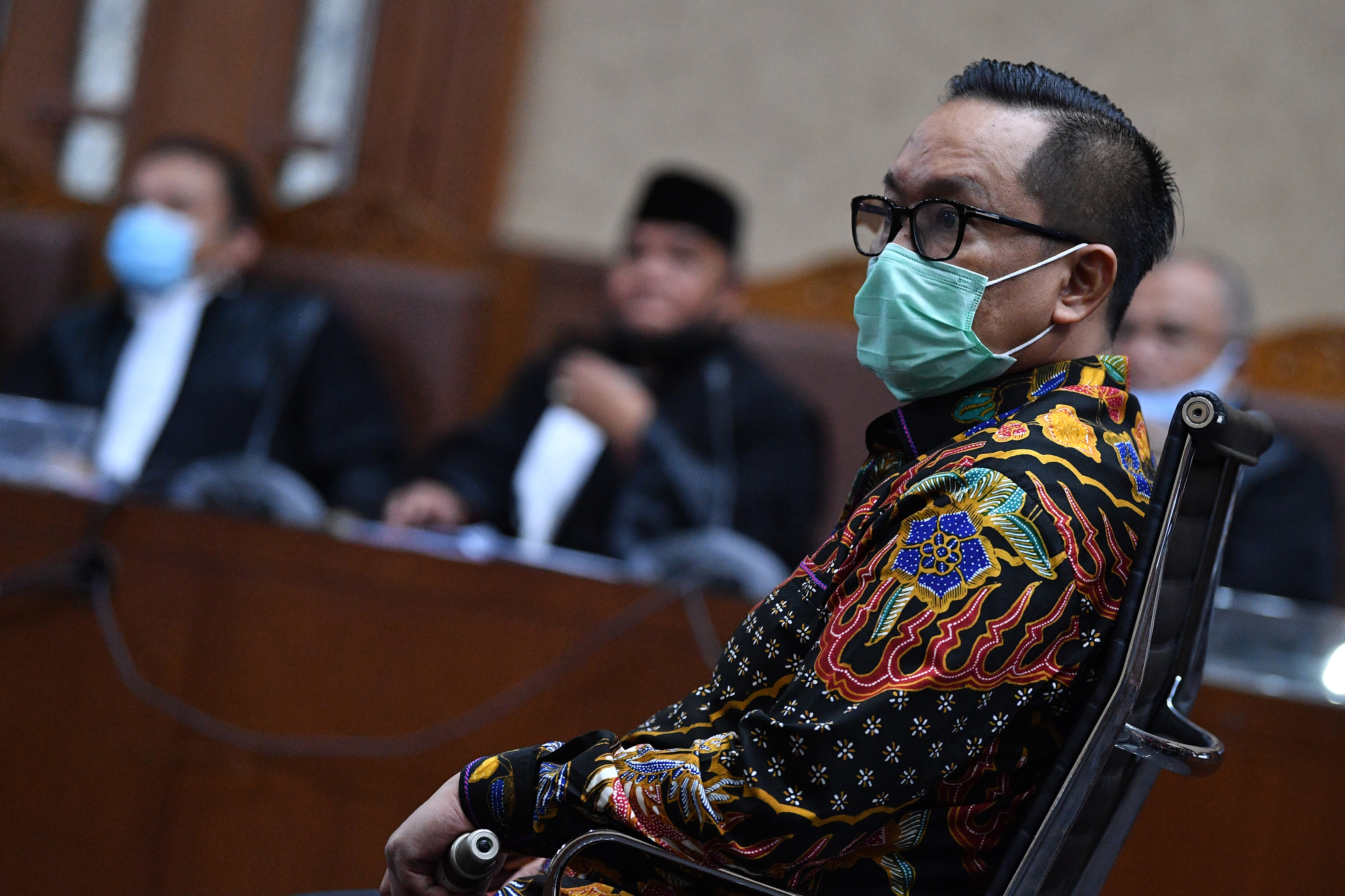 Terdakwa kasus suap penghapusan red notice Joko Tjandra, Brigjen Pol Prasetijo Utomo menjalani sidang dakwaan di Pengadilan Tipikor.