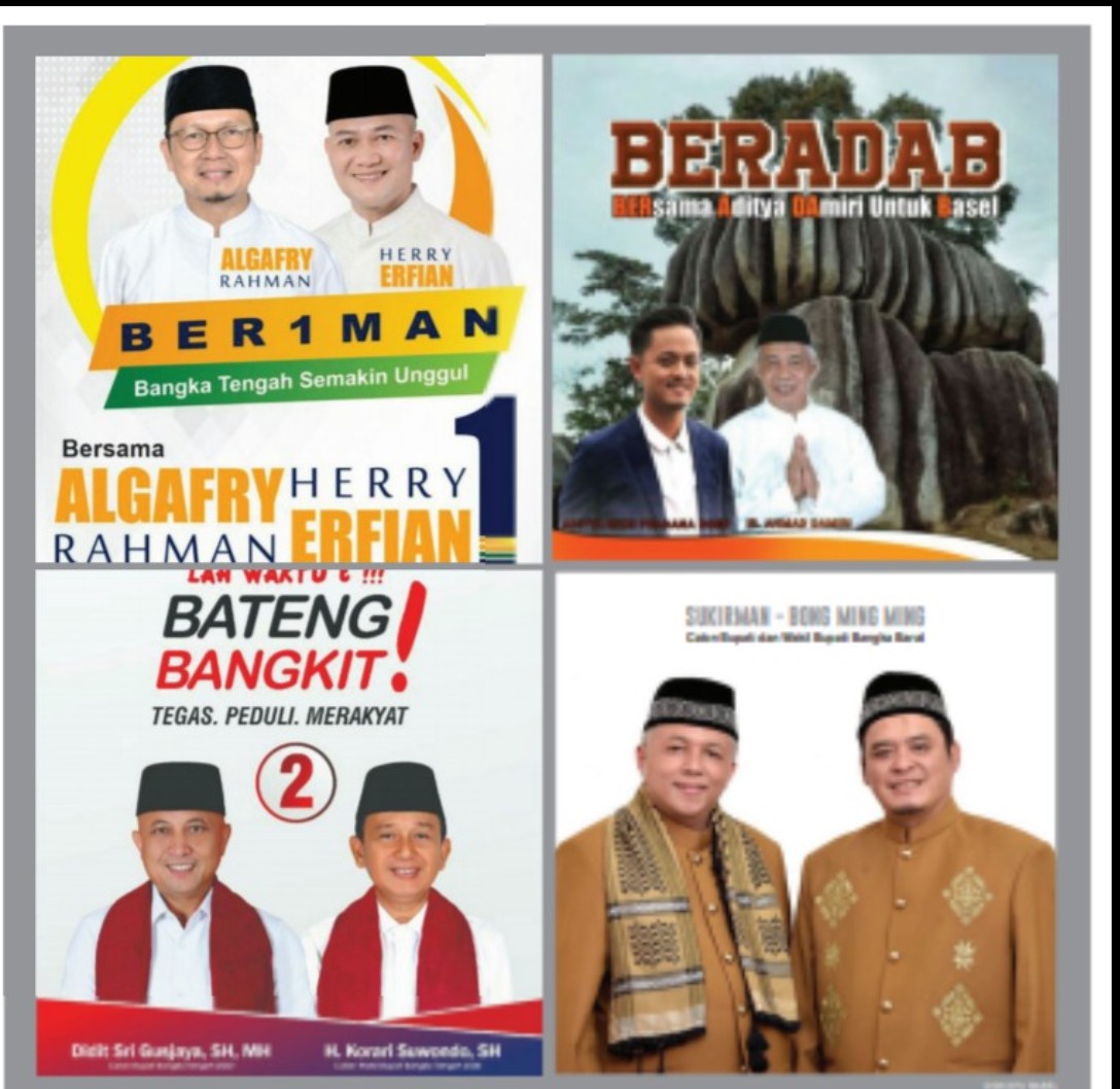 Ketua dan anggota DPRD Bangka Belitung, yaitu Sukirman, Bong Ming Ming, Didit Srigusjaya, Algafri Rahman, Aditiya Rizki Pradana, dan Rina.