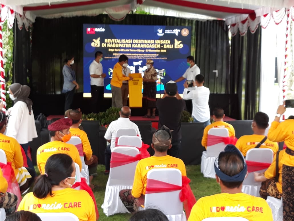 Kegiatan revitalisasi destinasi wisata di Kabupaten Karangasem, Bali. 