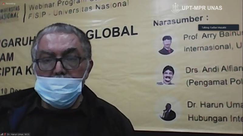 Dosen Prodi Hubungan Internasional Unas, Dr Harun Umar, MSi
