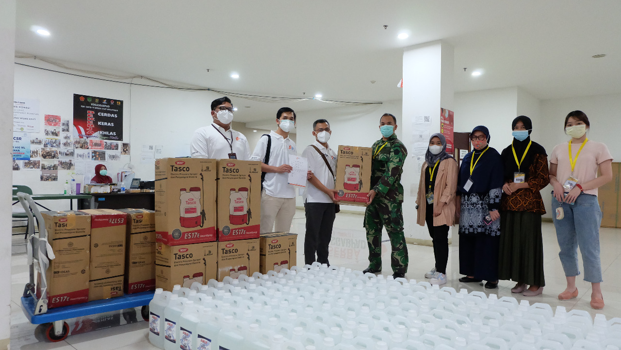 PPI Sumbang Ratusan Liter Disinfektan ke Wisma Atlet