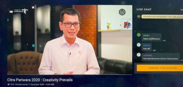 Menteri Wishnutama mengapresiasi komitmen para insan kreatif Indonesia yang senantiasa memberikan yang terbaik demi kemajuan periklanan.