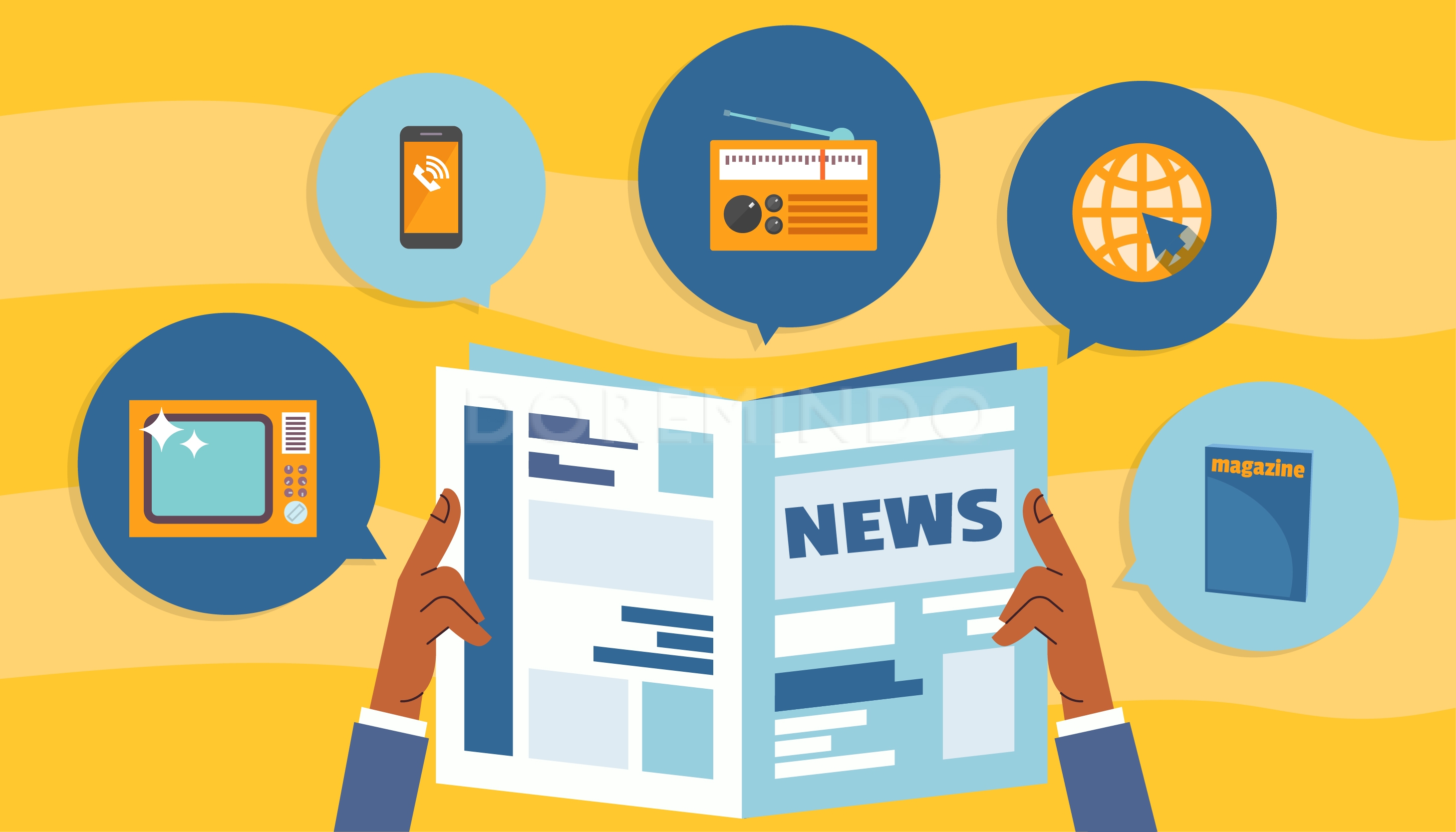 Ilustrasi beriklan di media massa