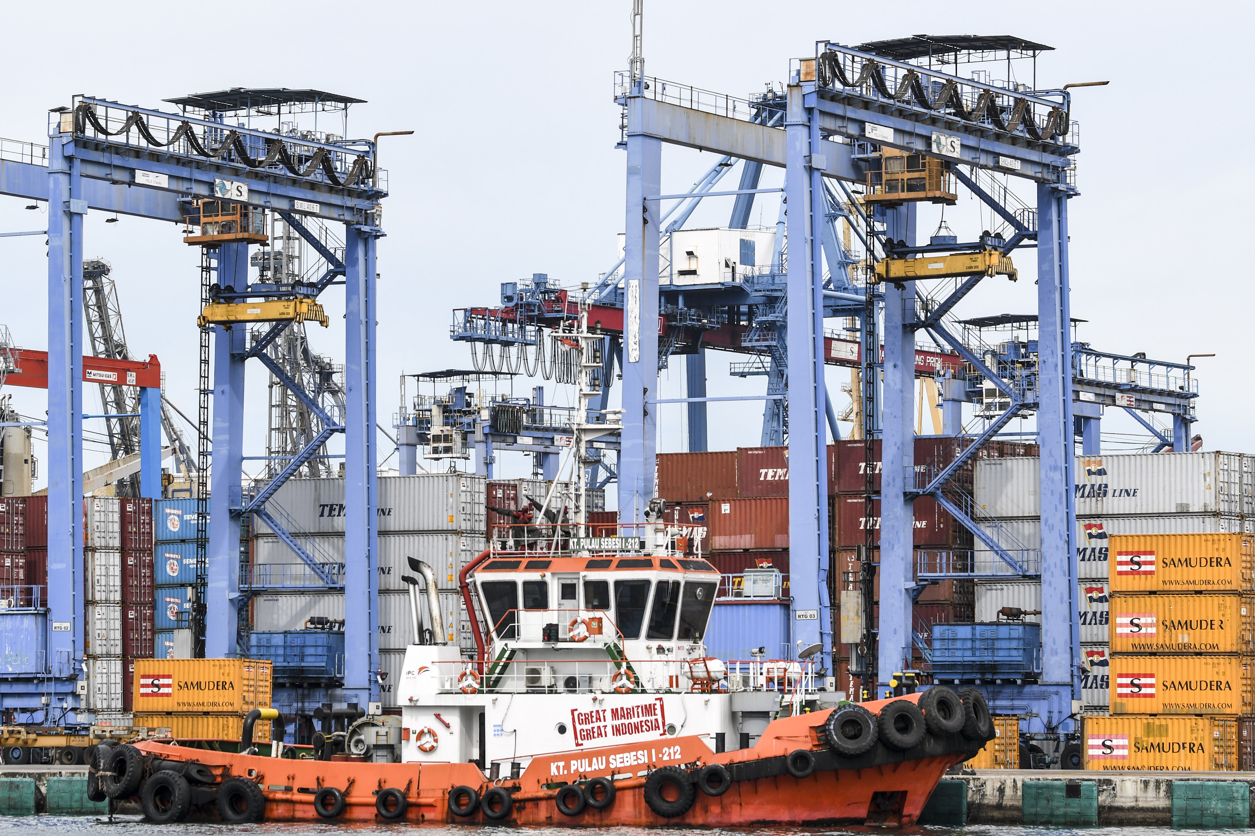 Aktivotas ekspor-impor di Pelabuhan Tanjung Priok