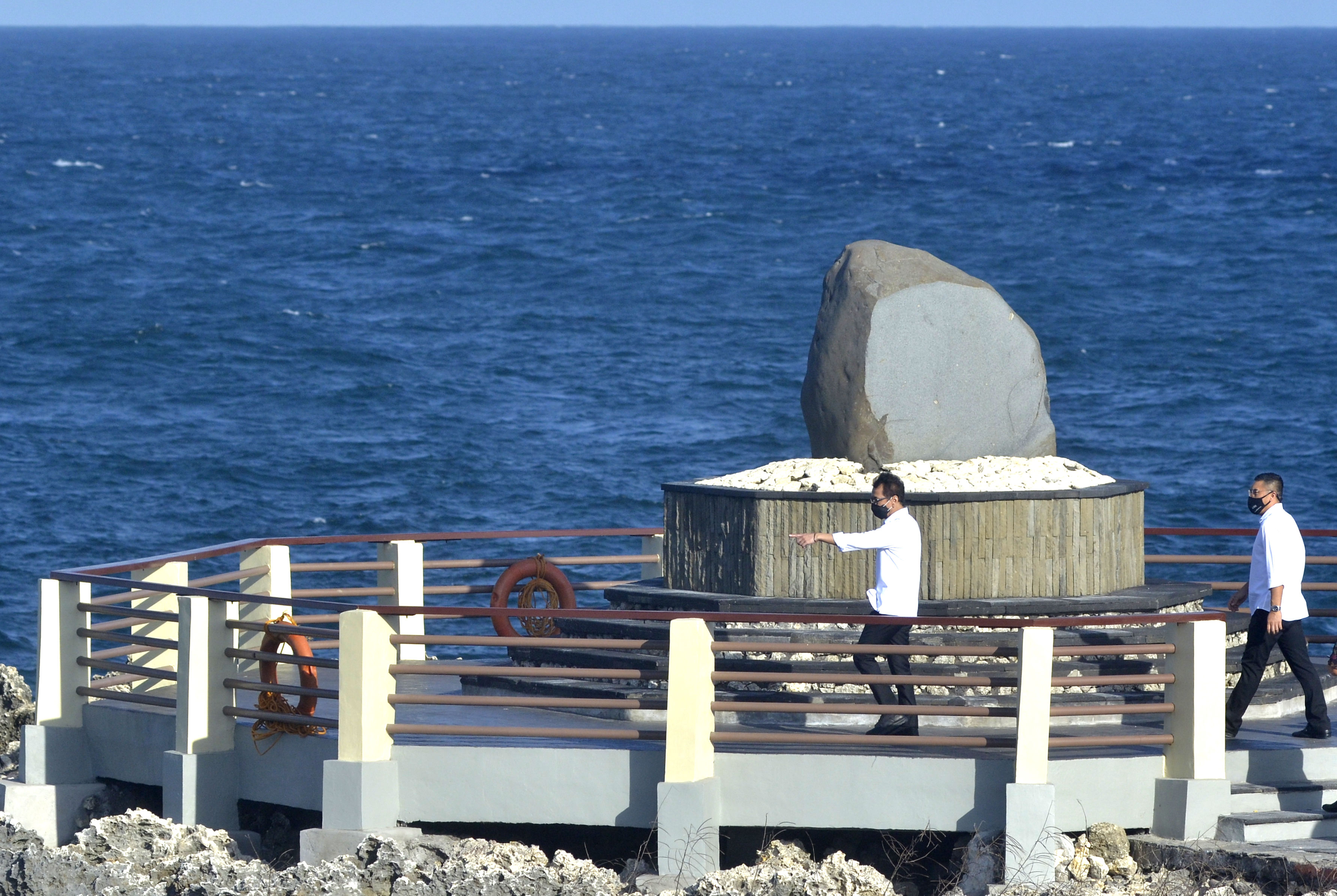  Kawasan pariwisata Pantai Waterblow di Nusa Dua, Badung, Bali. 
