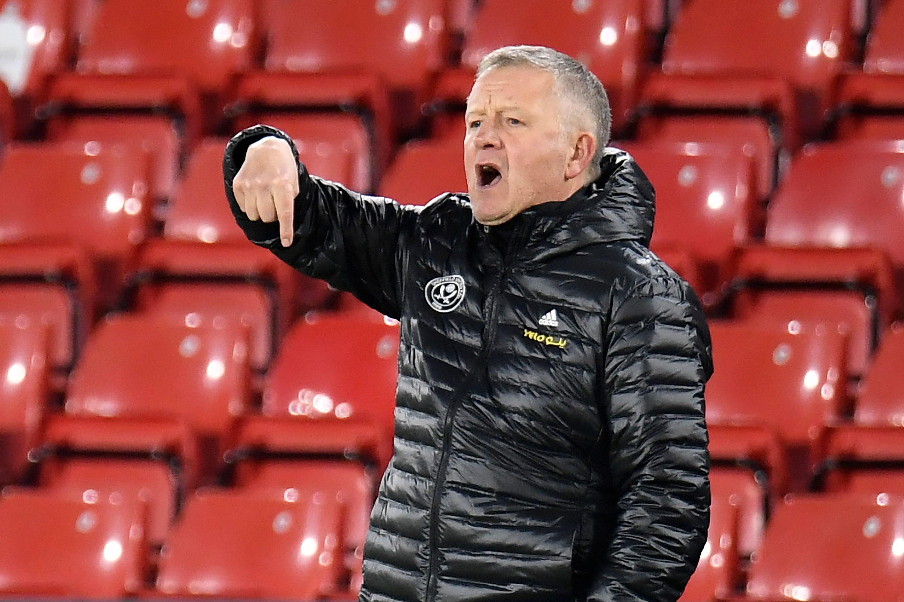 Pelatih Sheffield United Chris Wilder.