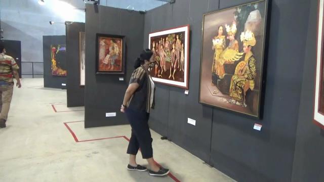 Libur Nataru Perupa Ternama Gelar Pameran Lukisan di Rest AreaBanjaratma Haritage Tol Pejagan-Pemalang