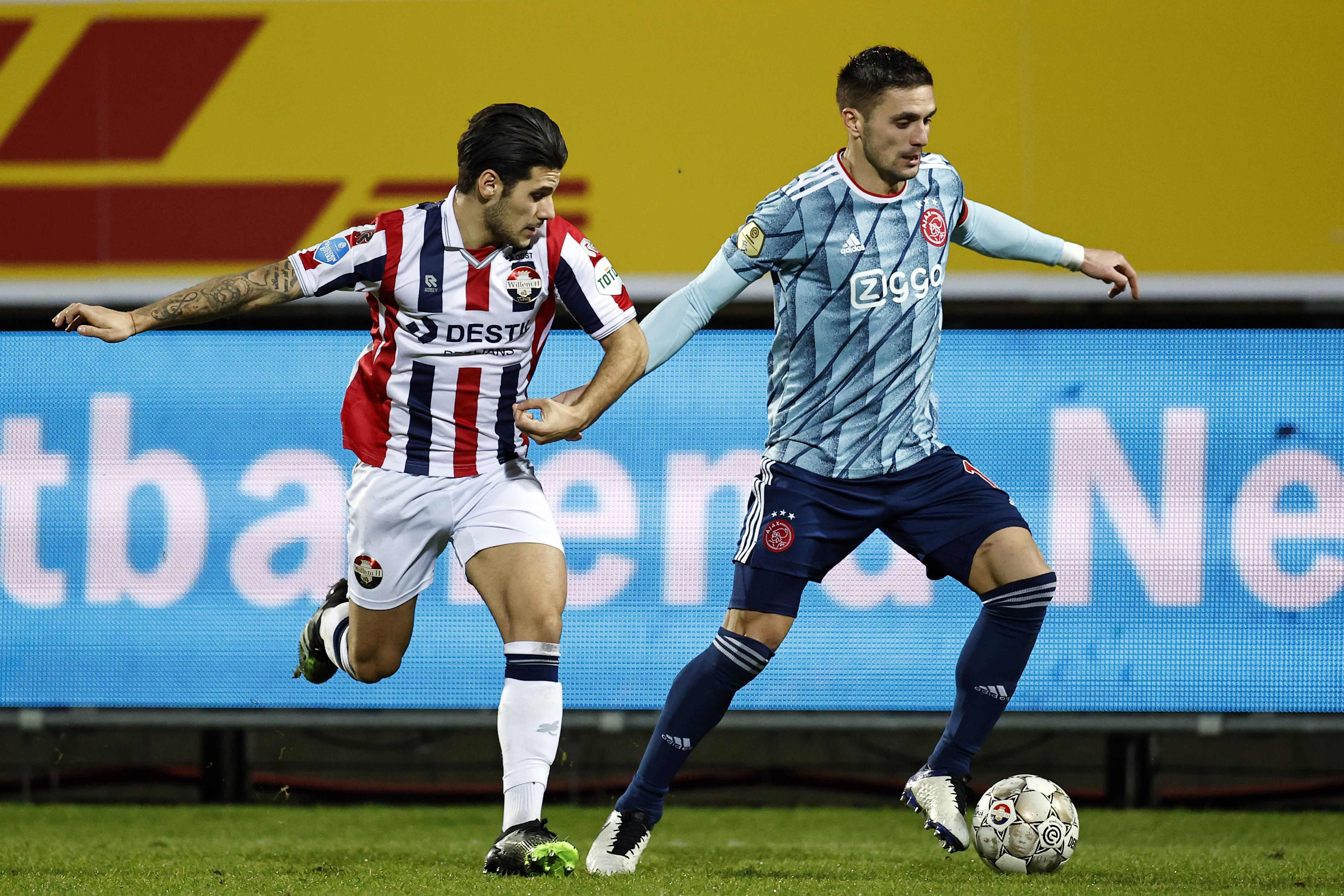 Pertandingan Ajax Amesterdam melawan Willem II di Stadion the Koning Willem II, Tilburg, Rabu (23/12/2020).