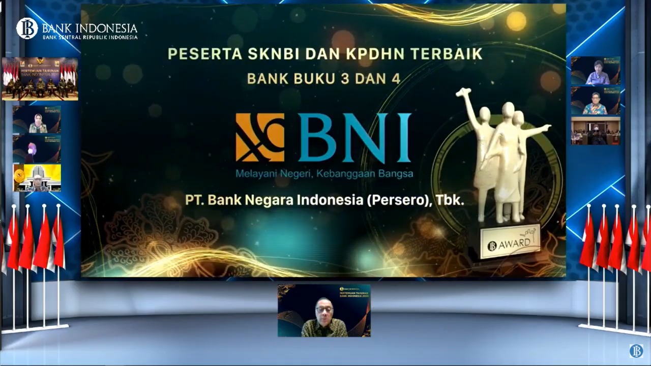 PT Bank Negara Indonesia (Persero) Tbk atau BNI mendapatkan dua award sekaligus dari Bank Indonesia (BI).