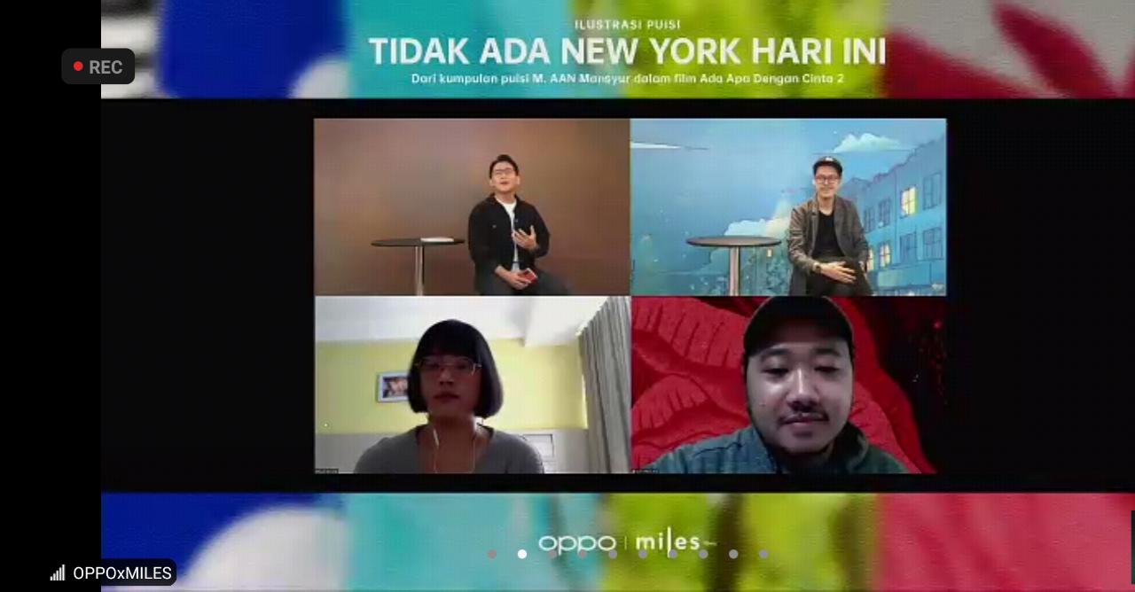 Konferensi pers virtual Serial Ilustrasi Puisi ‘Tidak Ada New York Hari Ini.