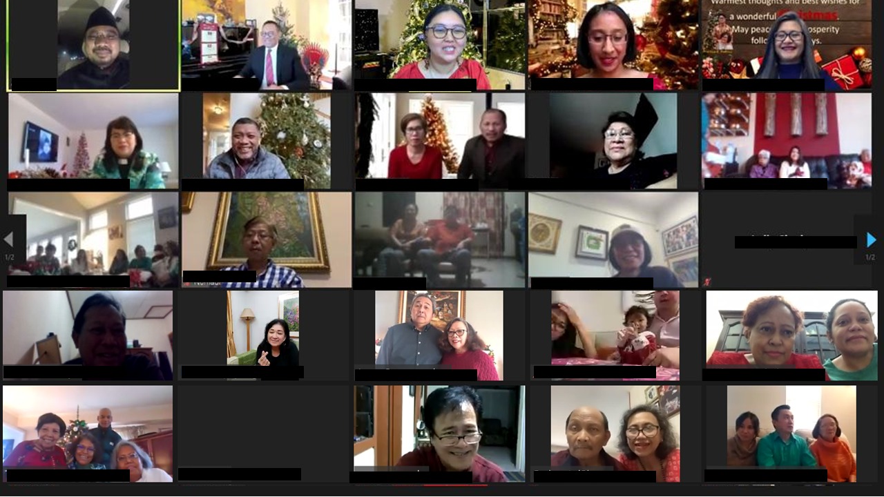 Perayaan Natal EIPC di Washington DC, AS yang digelar secara daring. 