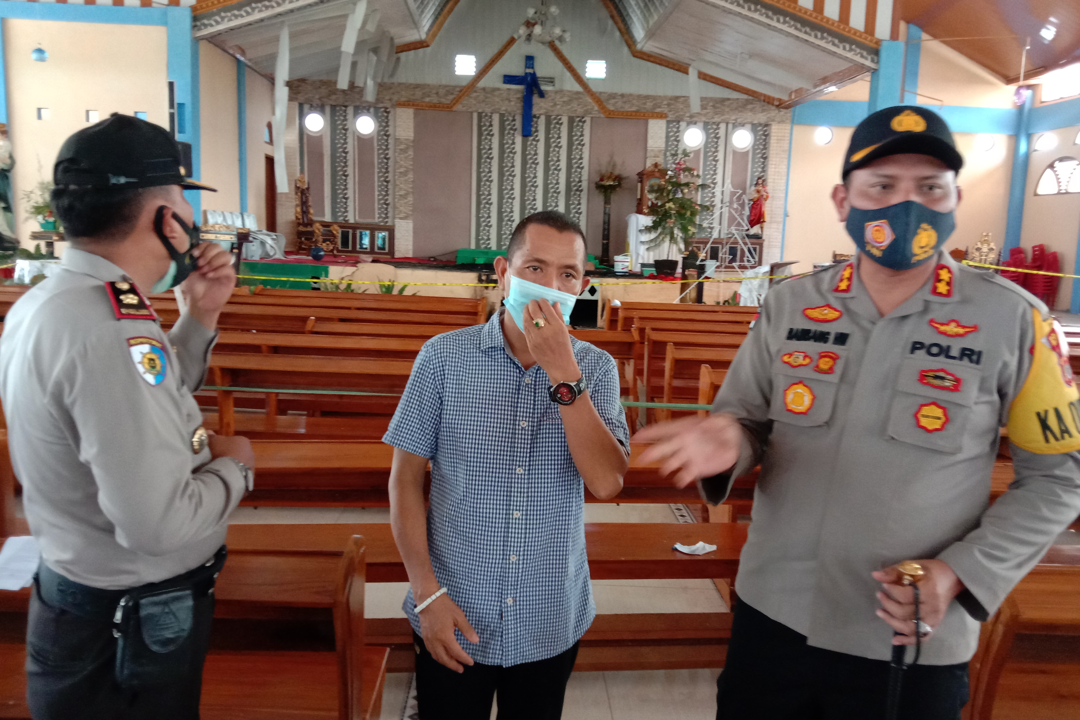 Ini Penyebab Terbakarnya Altar Gereja Labuanbajo