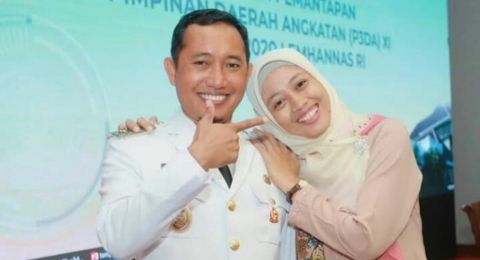 Wakil Bupati Pamekasan Raja'e dan istri. 