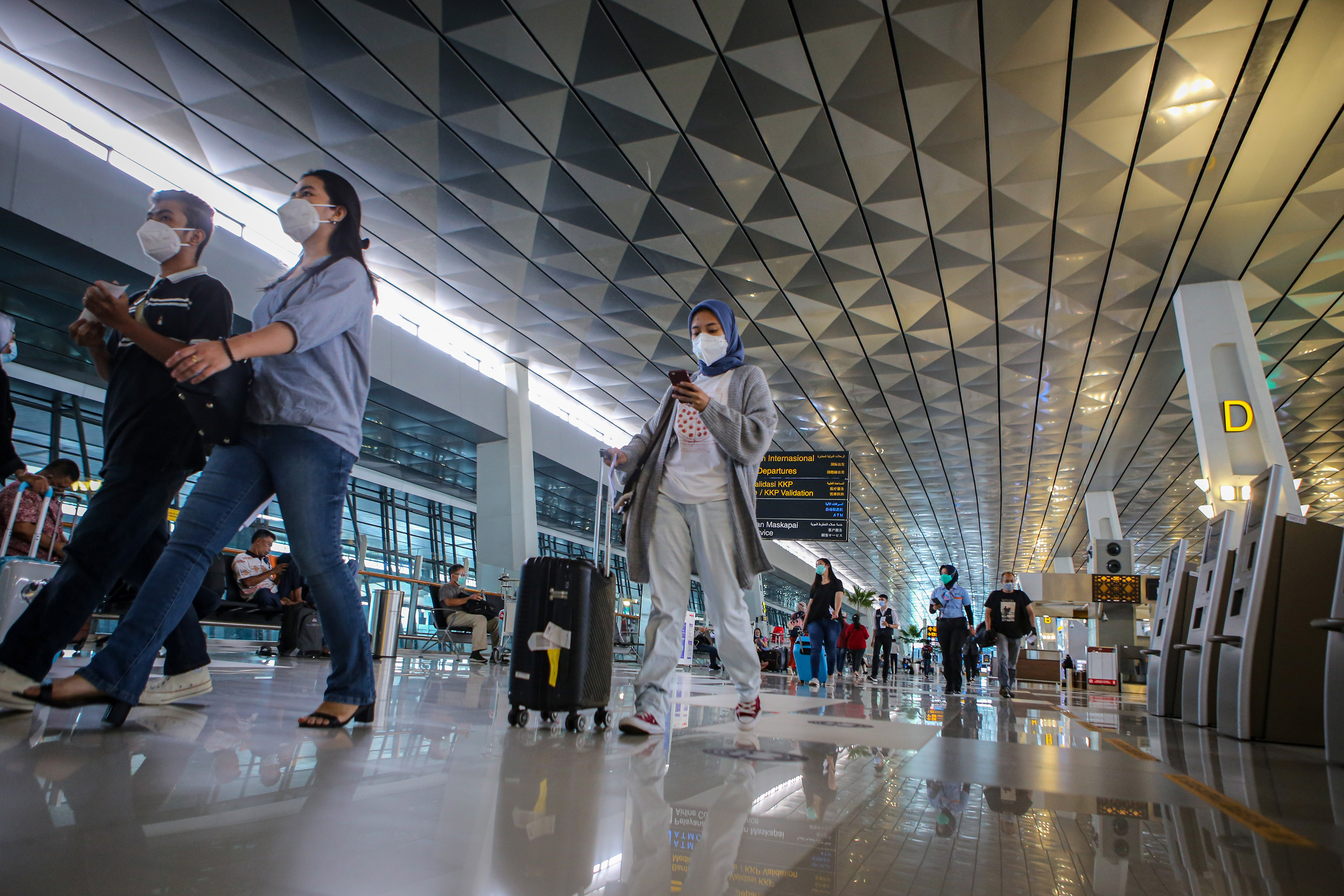 Suasana Terminal 3 Bandara Soekarno-Hatta jelang libur Nataru.