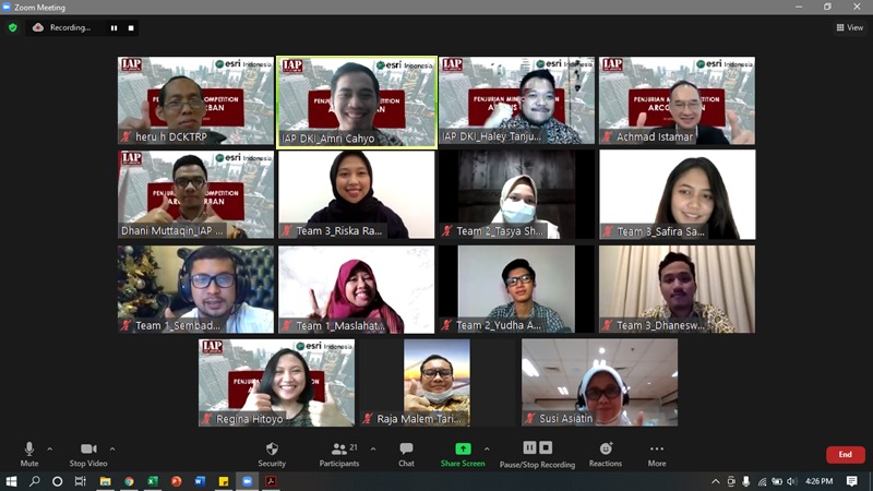 Pengumuman pemenang desain tata kota menggunakan teknologi geospasial