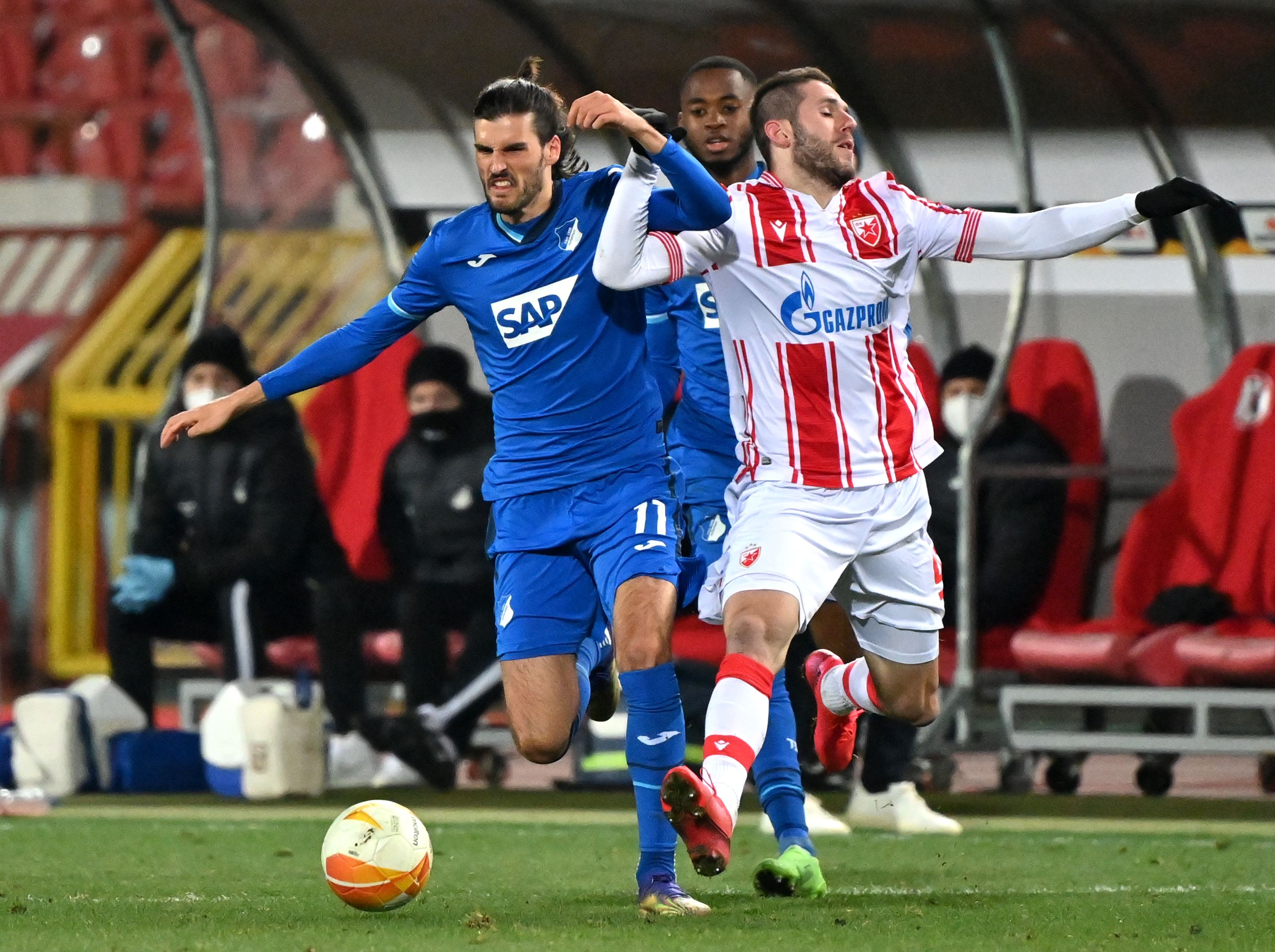 Laga Liga Europa antara Red Star Belgrade dan Hoffenheim