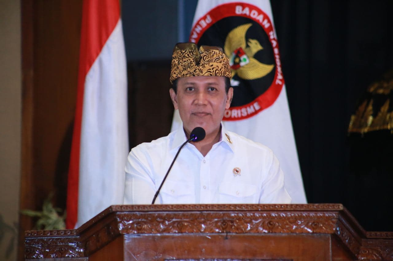 Kepala BNPT, Komisaris Jenderal Polisi Boy Rafli Amar, dalam acara Rakorrdinasi Nasional Forum Koordinaasi Pencegahan Terorisme, di Nusa