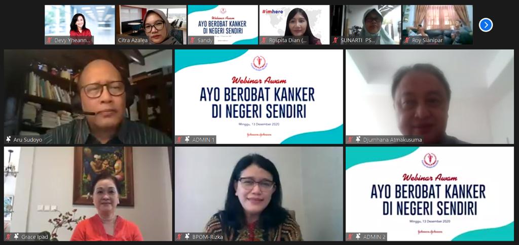 Salah satu webinar tentang kesehatan yang diselenggarakan Johnson & Johnson Indonesia, beberapa waktu lalu.