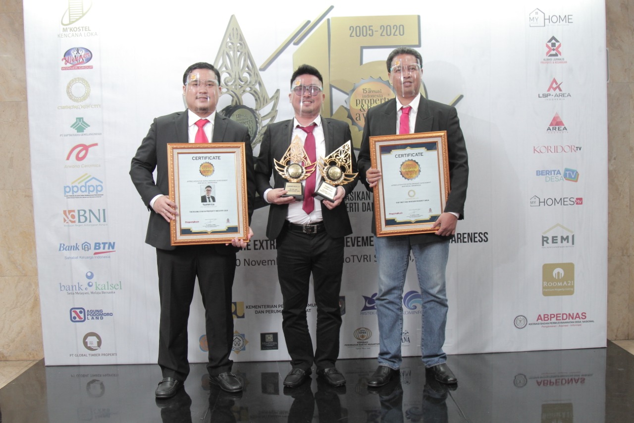Penghargaan untuk proyek properti Winner & Sapta Group di Indonesia Property & Bank Awards 2020