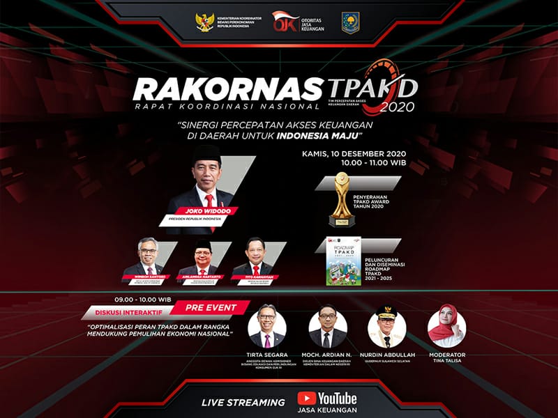 OJK menggelar Rakoras Tim Percepatan Akses Keuangan Daerah (TPAKD).