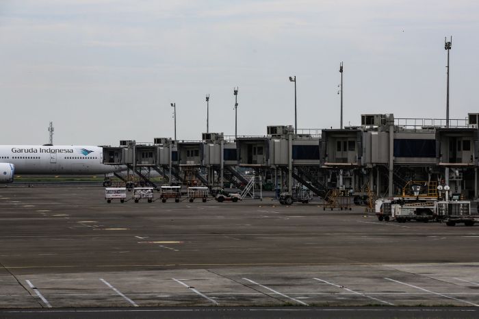 Bandara Soeta sebagai pintu masuk wisatawan mancanegara ke Jakarta belum sepenuhnya pulih sejak pandemi pada Maret 2020.