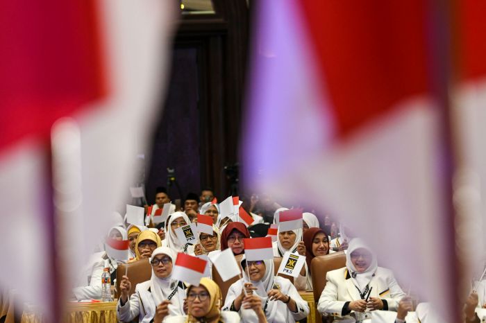 Sejumlah kader PKS mengikuti Rapat Koordinasi Nasional (Rakornas) PKS tahun 2019.