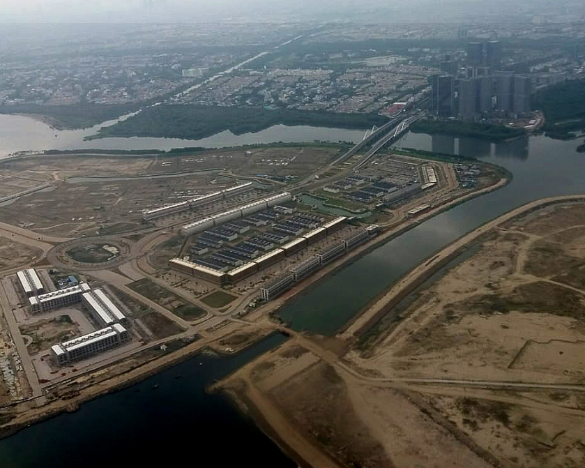 Foto udara Pulau Reklamasi di Jakarta Utara