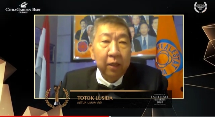 Ketua Umum DPP REi Paulus Totok Lusida di ajang FIABCI-REi Award