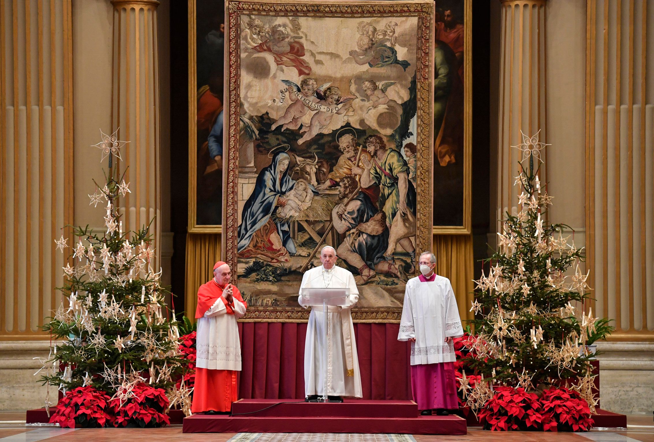 Paus Fransiskus menyampaikan pesan natal secara virtual