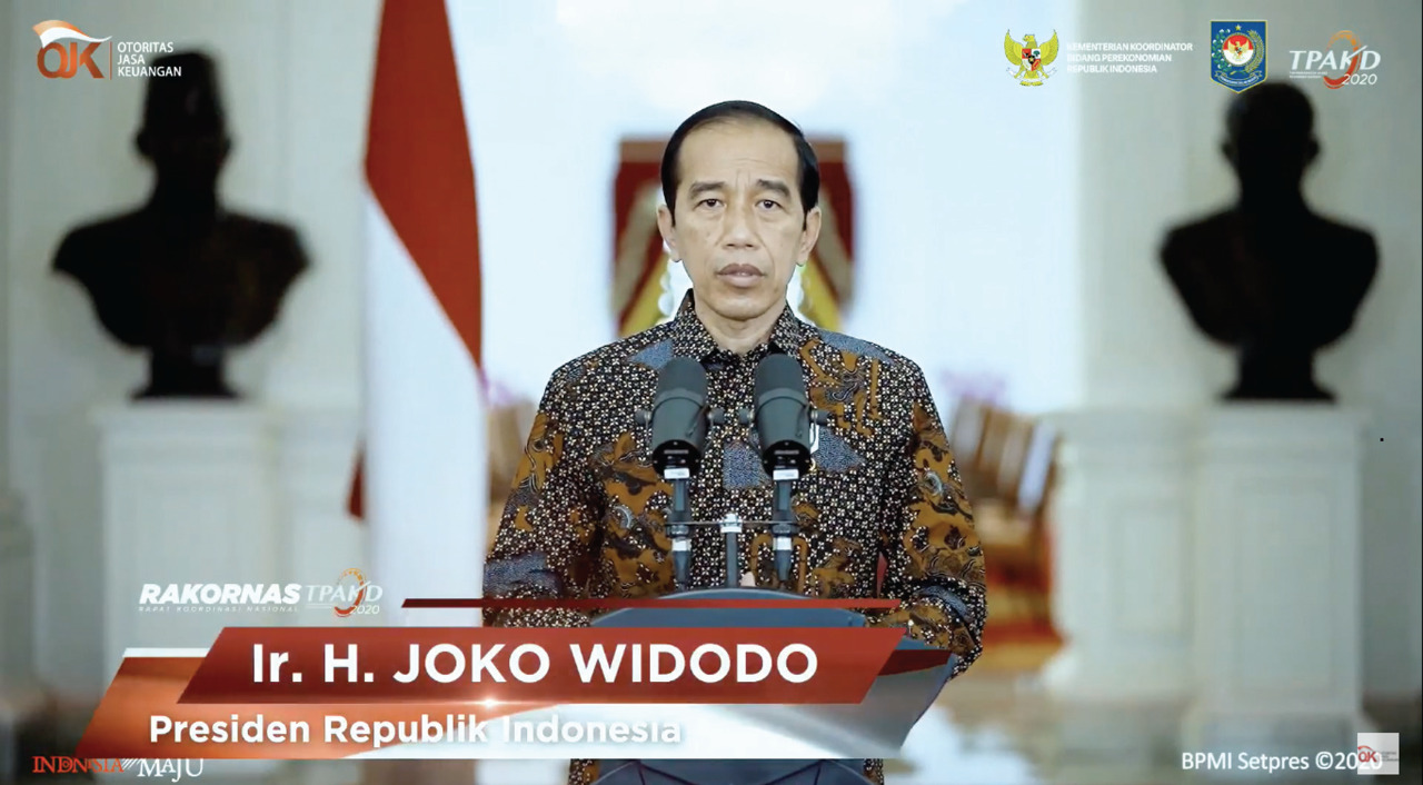 Arahan Presiden RI dalam Rakornas TPAKD 2020.