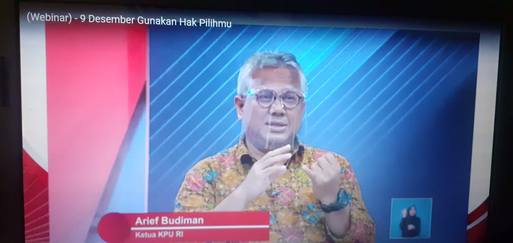 Ketua KPU RI Arief Budiman saat berbicara dalam diskusi bertajuk 9 Desember Gunakan Hak Pilihmu, Senin (7/12).
