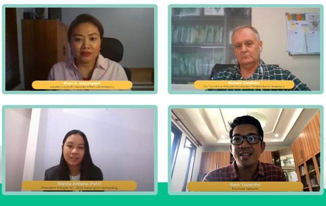 Kegiatan Youth Ecopreneur Talk bertema “Green Business for Sustainable Environment and Economy”.