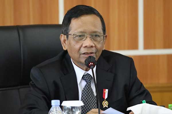 Mahfud MD, Menteri Koordinator Bidang Politik, Hukum, dan Keamanan.