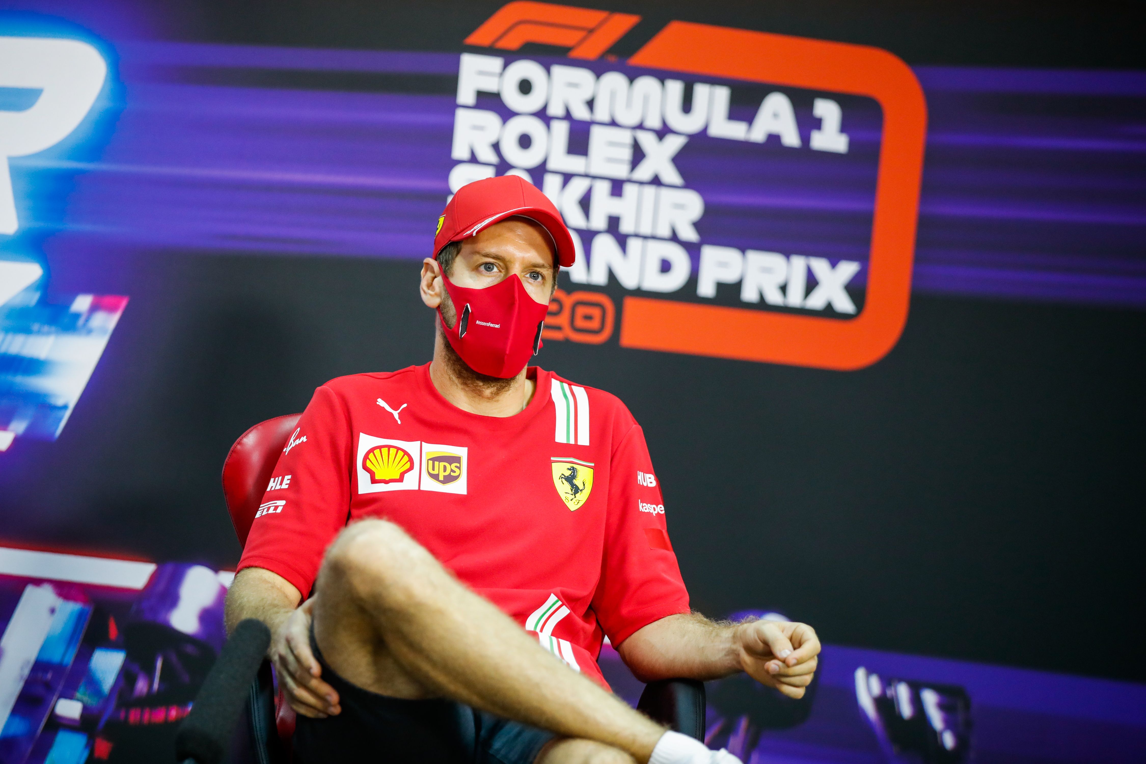 Pembalap FI asal Jerman, Sebastian Vettel, saat mengikuti konferensi pers.