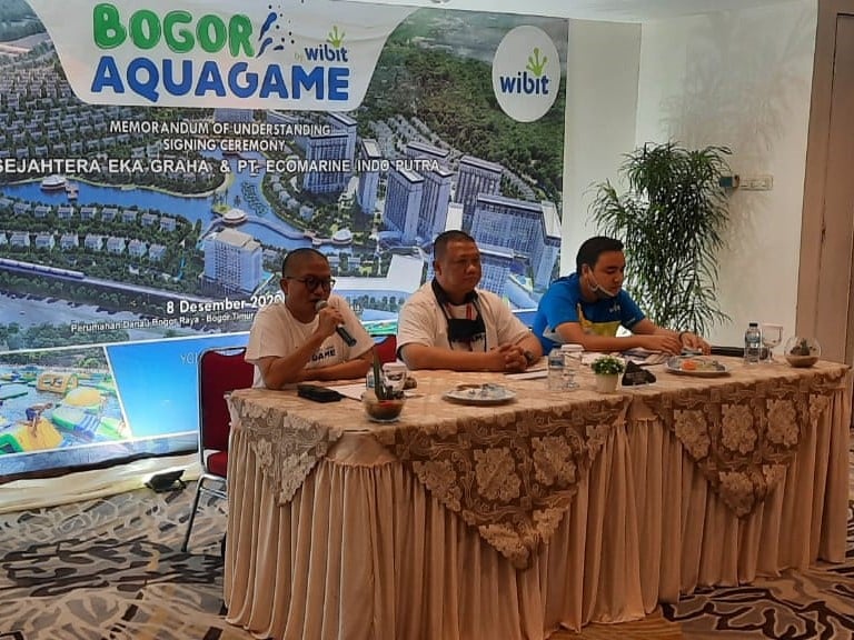 Susasana Konferensi Pers MoU antara PT SEG dan Wibit untuk Bogor Aquagame