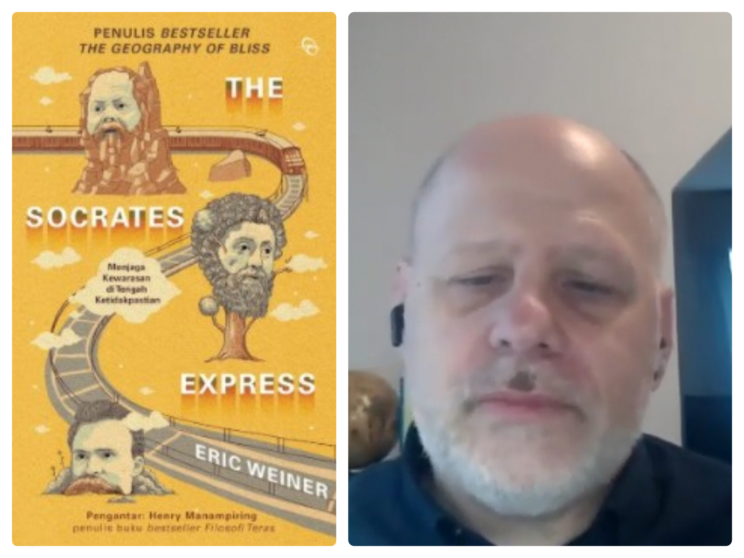 The Socrates Express, buku terbaru penulis asal AS, Eric Weiner. 