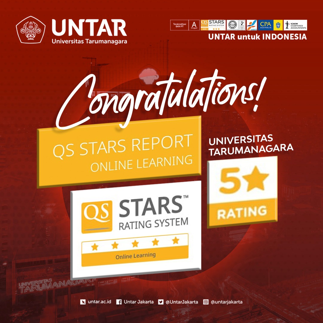 Lima Bintang QS Stars untuk Online Learning Untar.