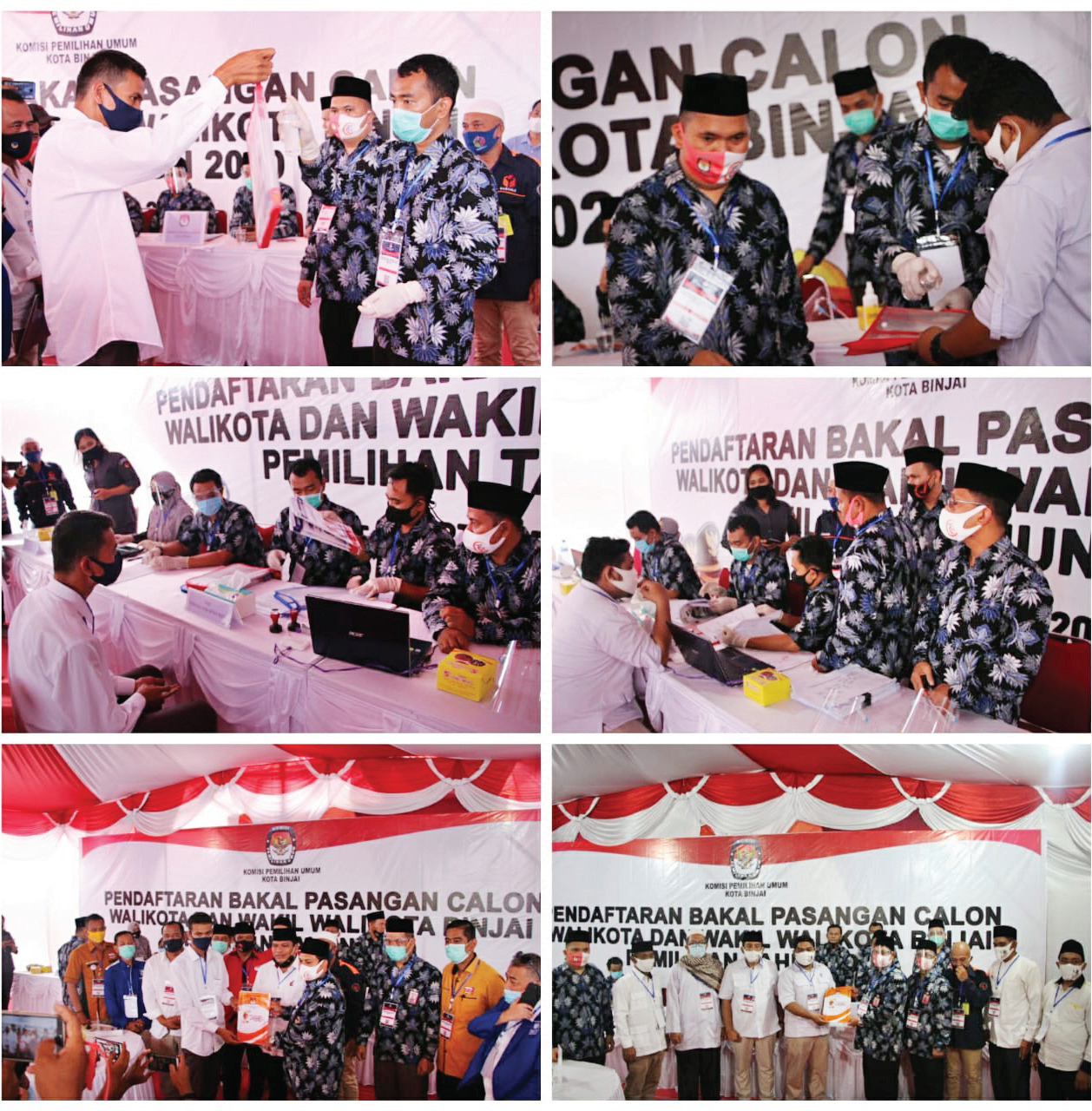 Komisi Pemilihan Umum (KPU) Kota Binjai menerima berkas pendaftaran pasangan calon Wali Kota dan Wakil Wali Kota Binjai periode 2021-2024.