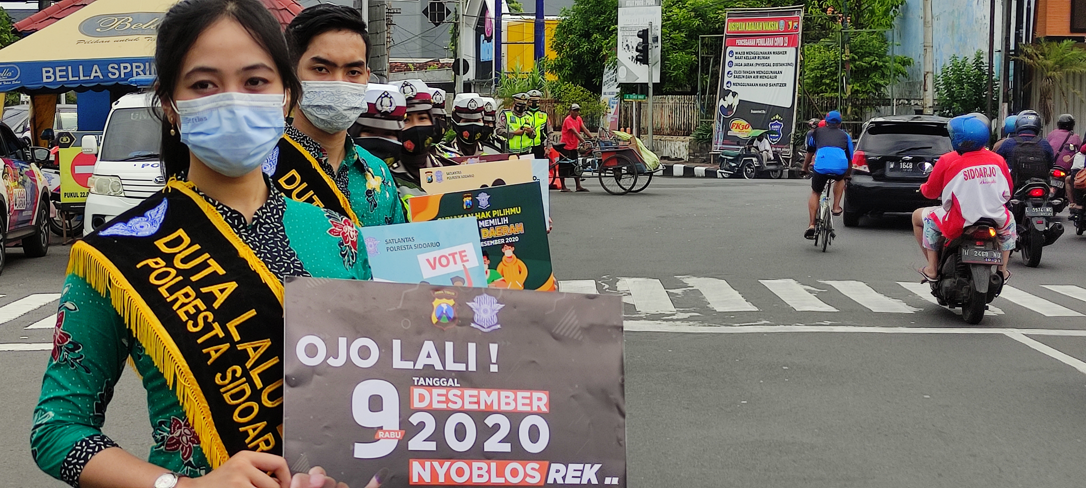 Ini Cara Polisi Lalu-lintas Sidoarjo Ajak Masyarakat tidak Golput