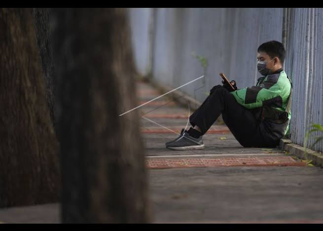 Ilustrasi ojek daring