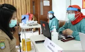 Simulasi vaksin di Kota Tangerang beberapa waktu lalu. 