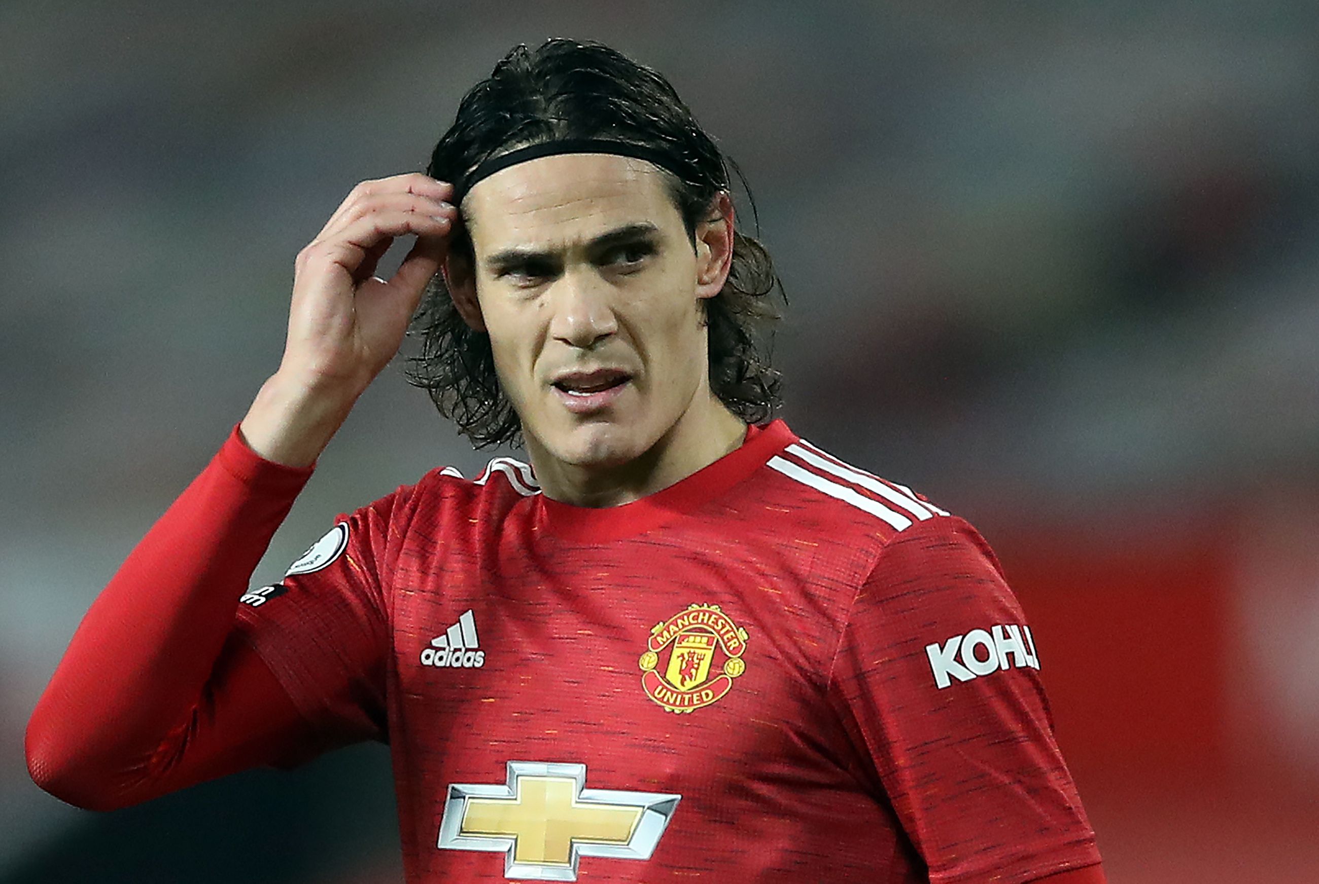 Penyerang Manchester United Edinson Cavani